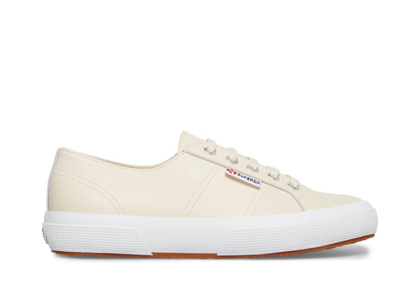 Superga Sneakers Womens - 2750 Naplngcotu Leather - Beige - SQUDW7359